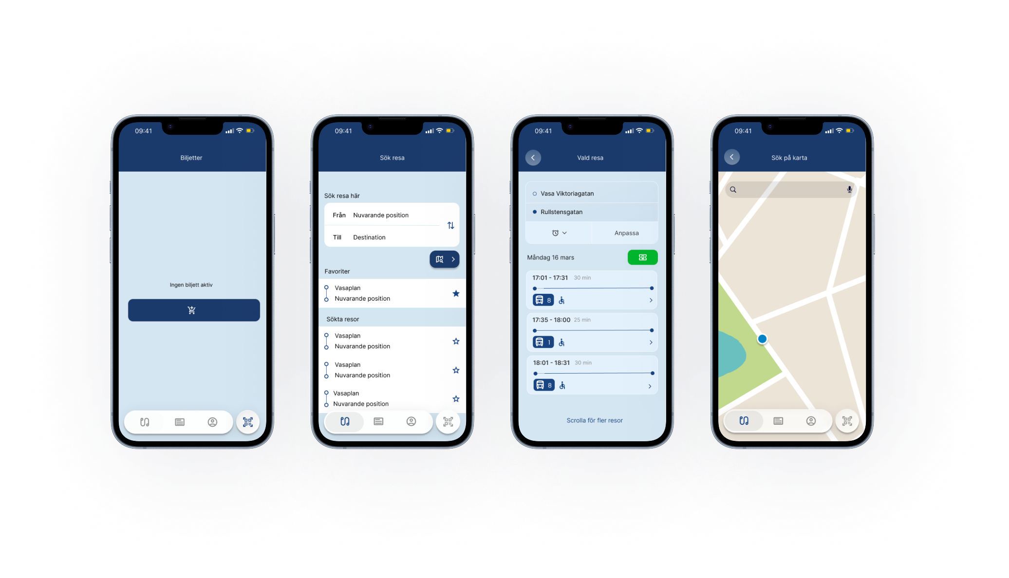 Icon-only navigation prototype